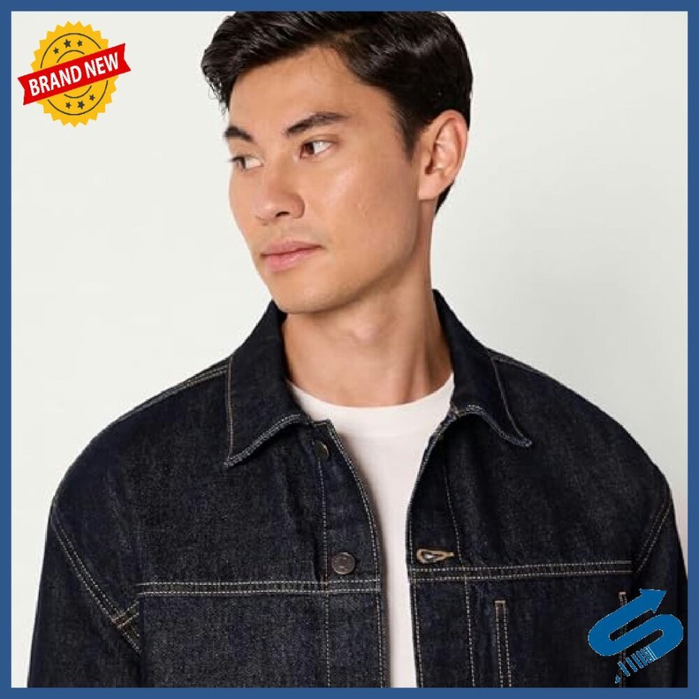 Men's Relaxed Fit Heavyweight Denim Utility Jacket - Picture 5 of 8